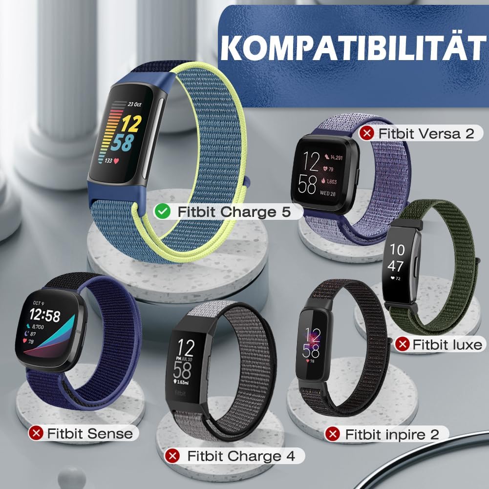 Correa de nylon para Fitbit Charge 5