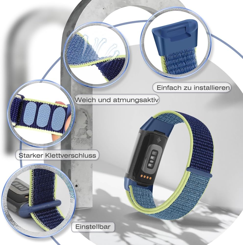 Correa de nylon para Fitbit Charge 5