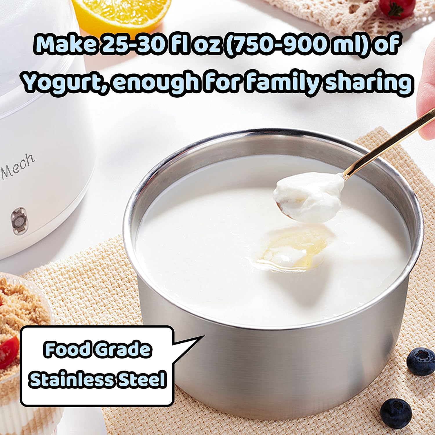 Yogurtera de Acero Inoxidable