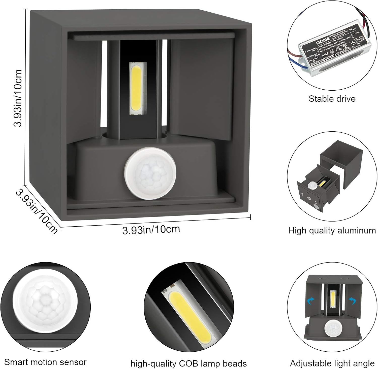 Aplique de Pared LED 12W IP65