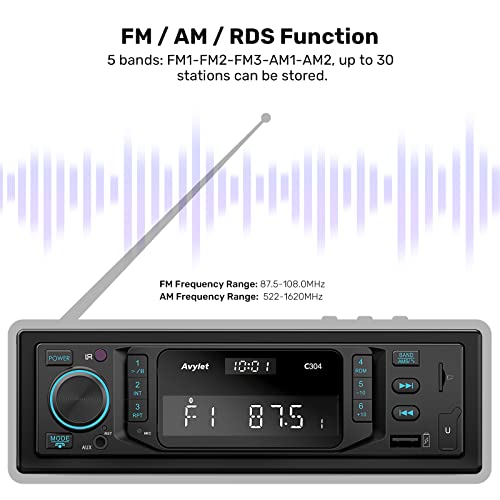 Autoradio Bluetooth 1DIN 60W