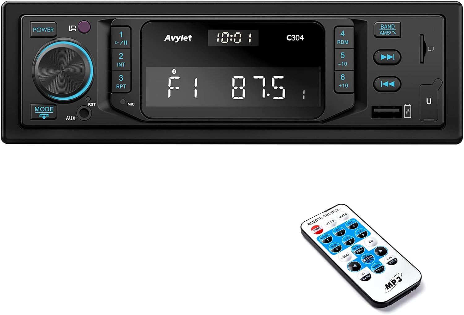 Autoradio Bluetooth 1DIN 60W