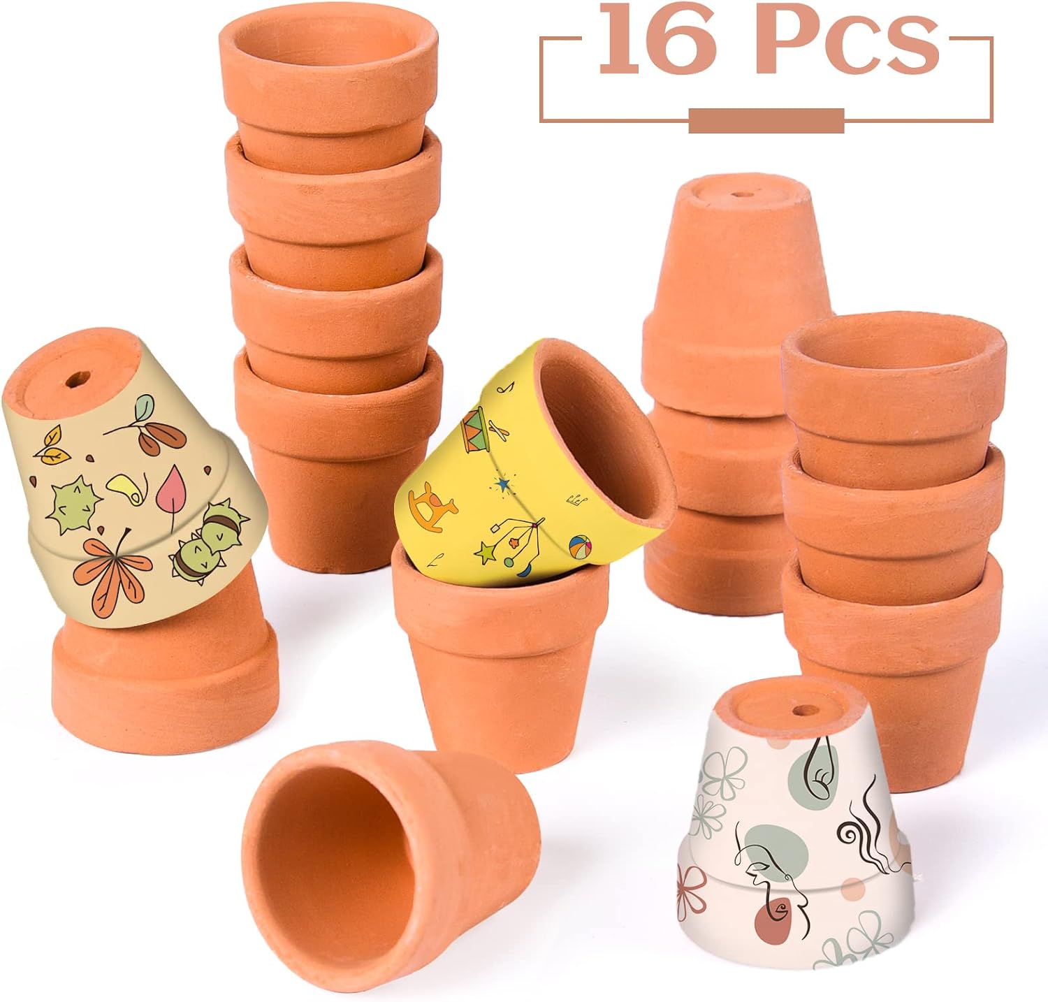 Mini Macetas de Terracota 16Pz