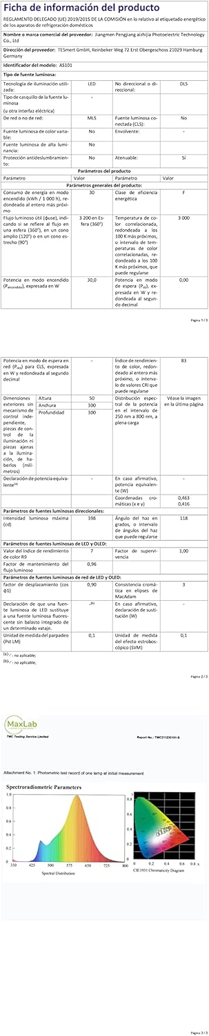 Lámpara LED BIAOQINBO 30W