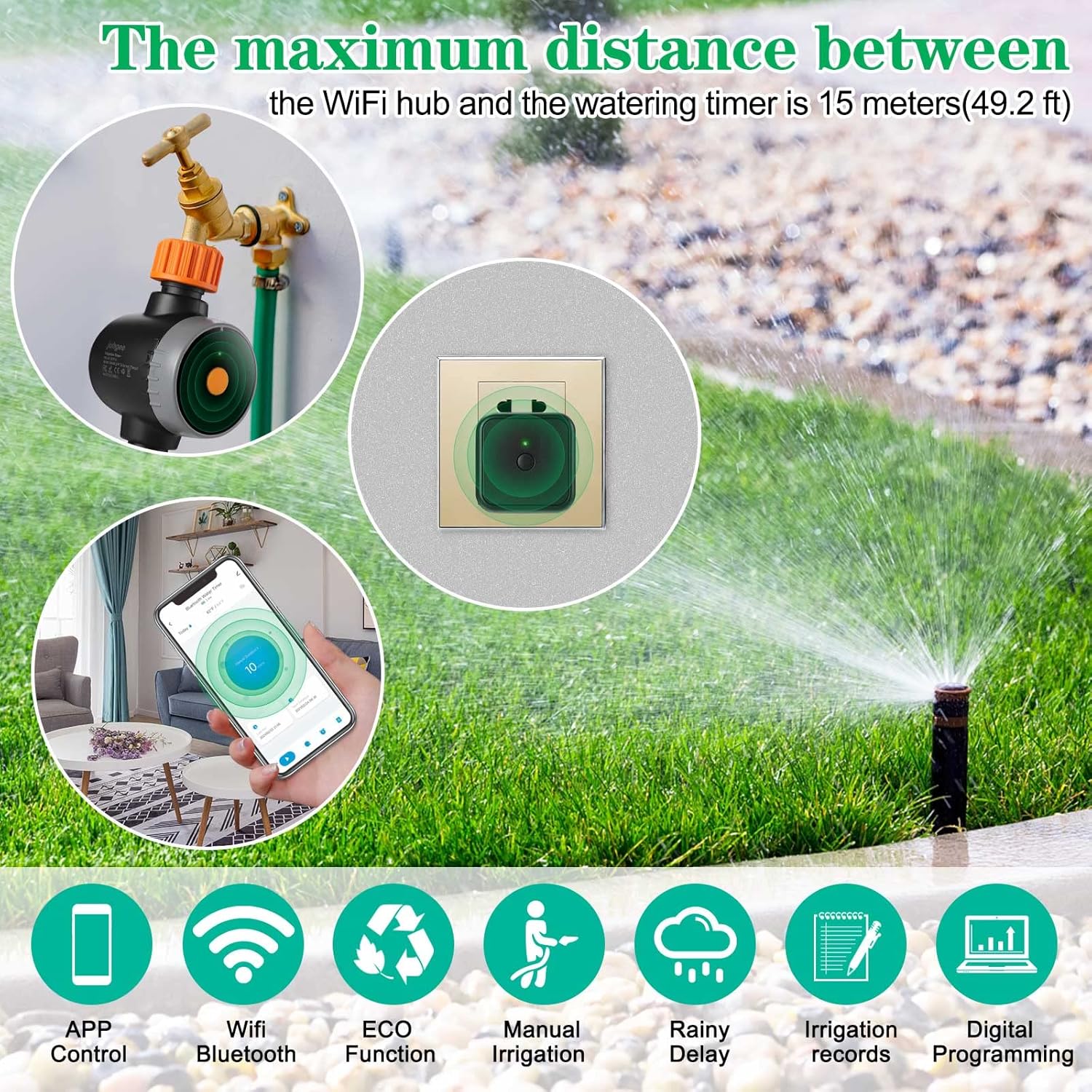 Temporizador de Agua Wifi/Bluetooth