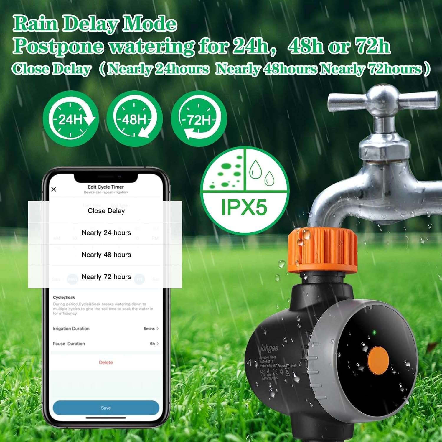 Temporizador de Agua Wifi/Bluetooth