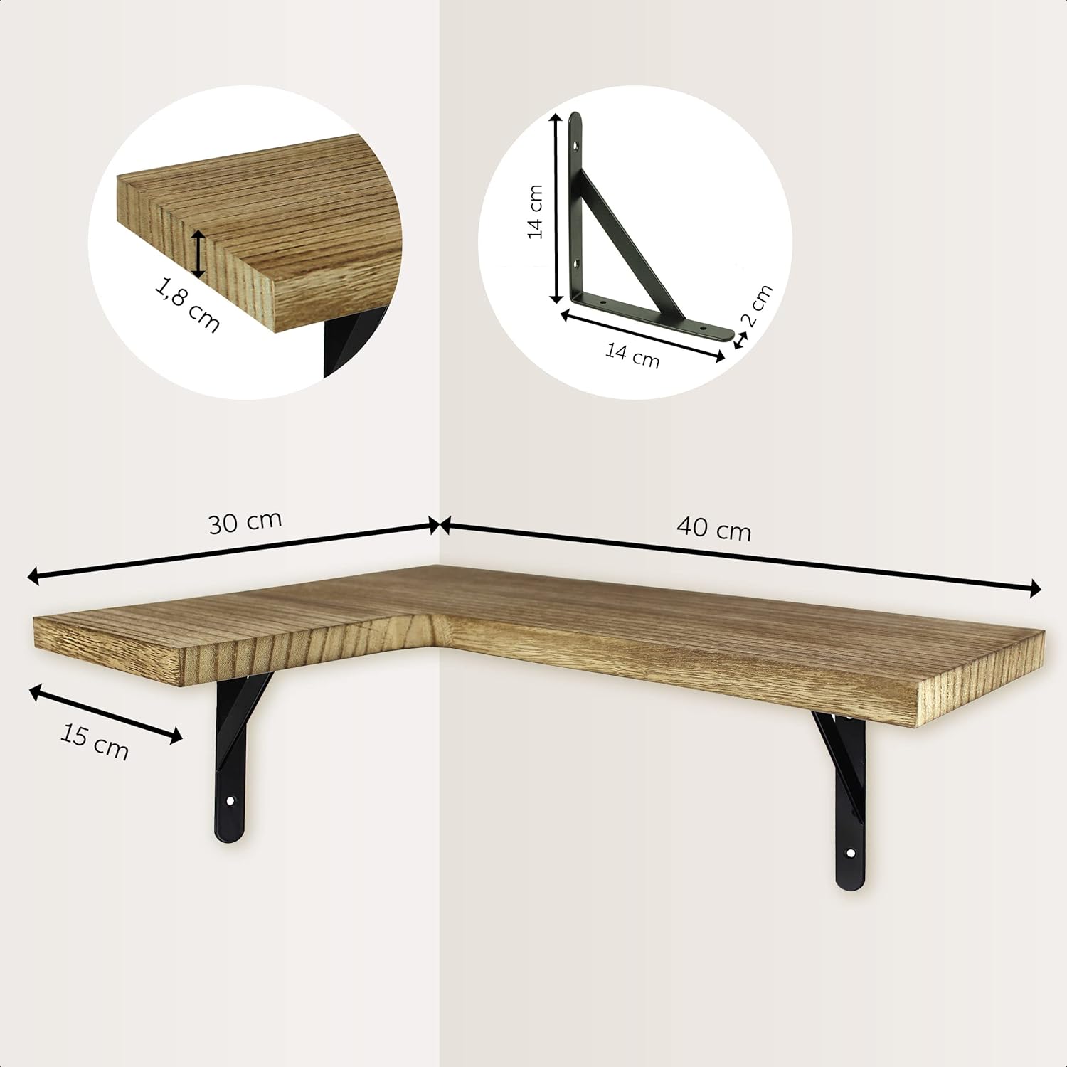 Estantes Esquinero de Madera