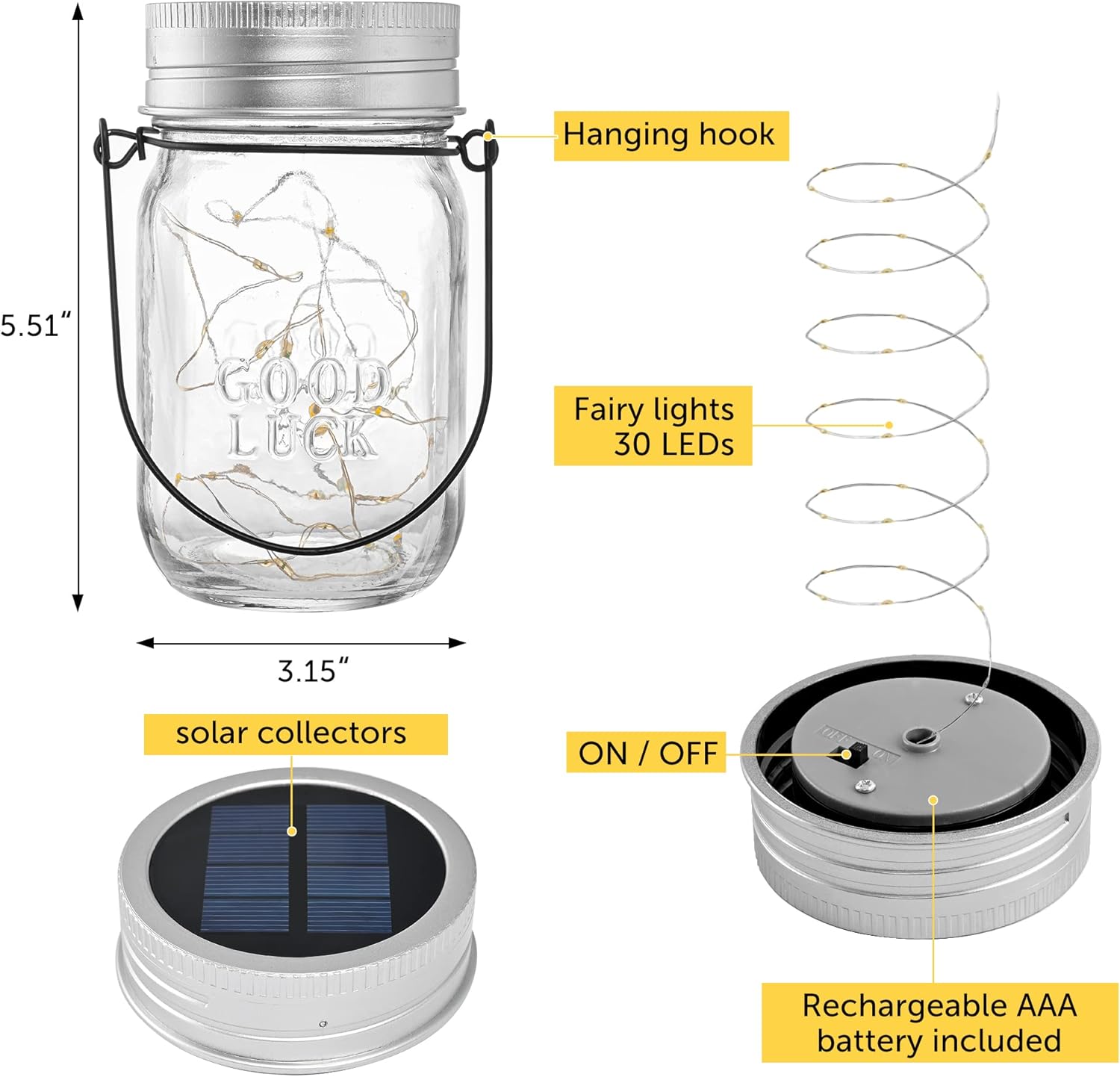 Faroles solares colgantes IP44