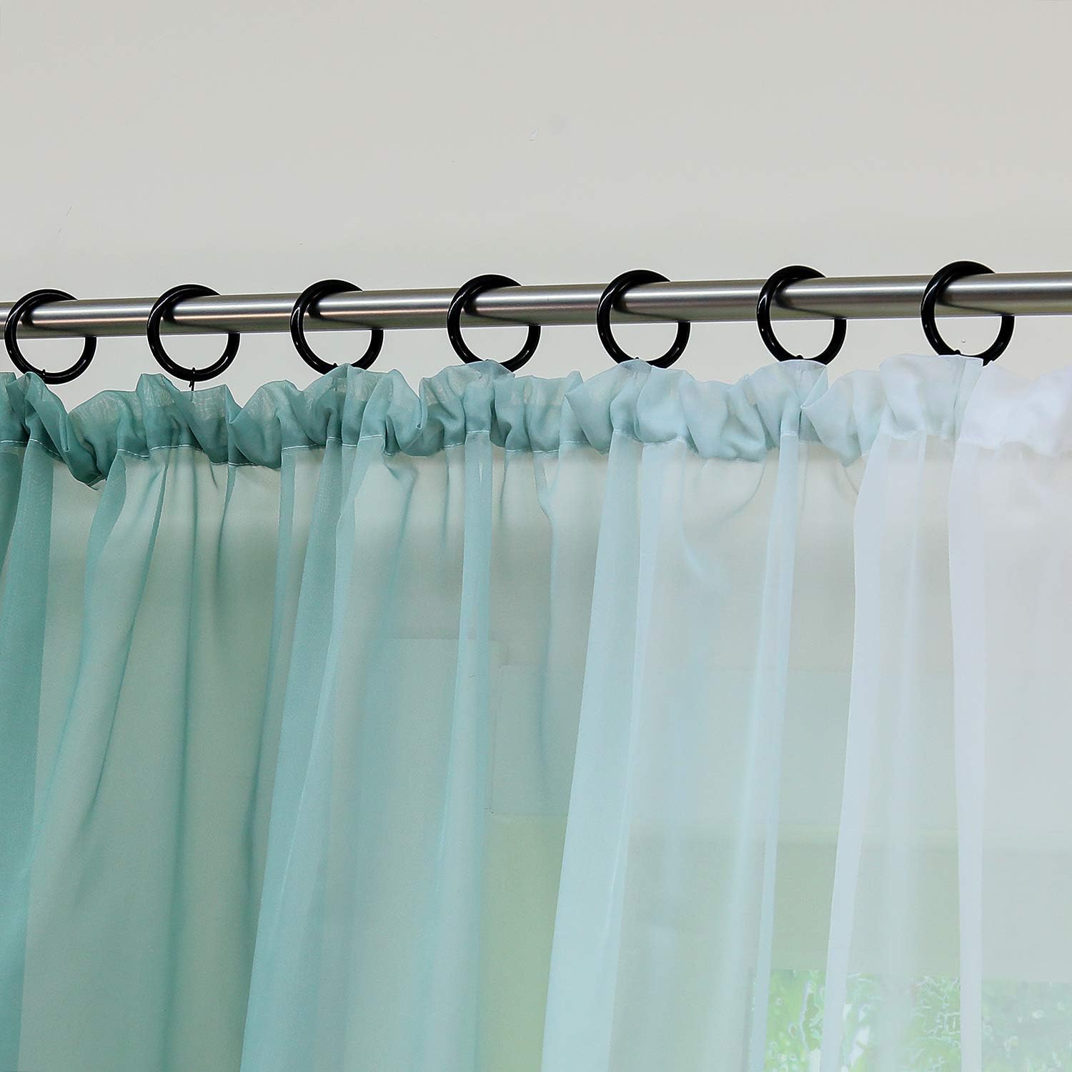 Cortinas voile degradadas verdes