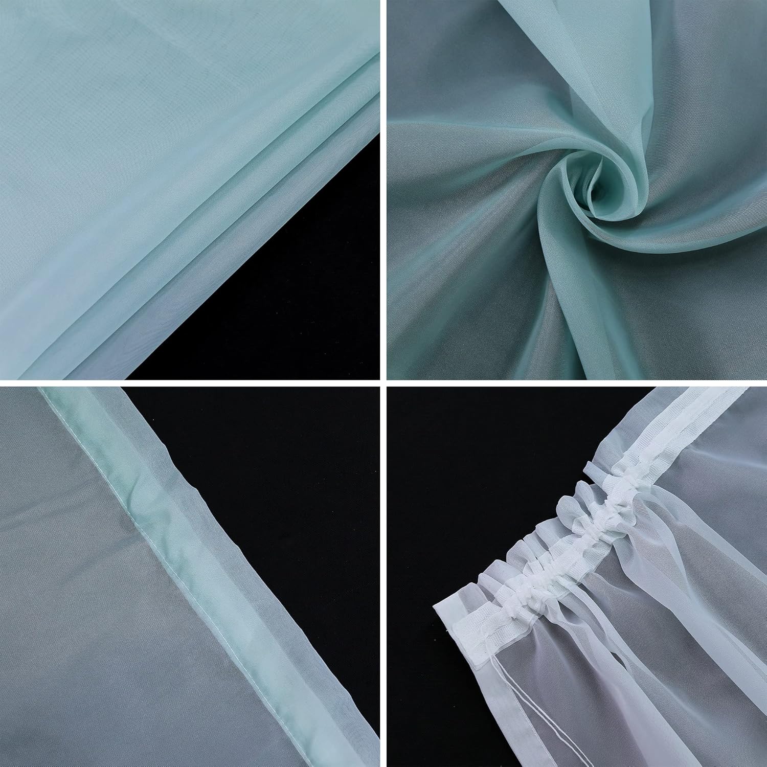 Cortinas voile degradadas verdes