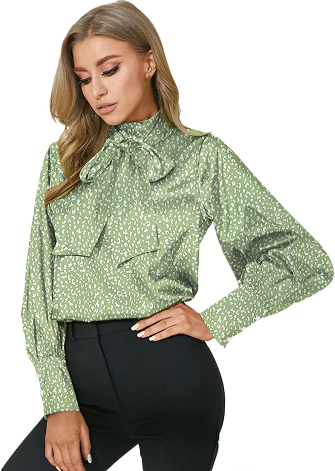 Blusa Satén Metálica con Lazo