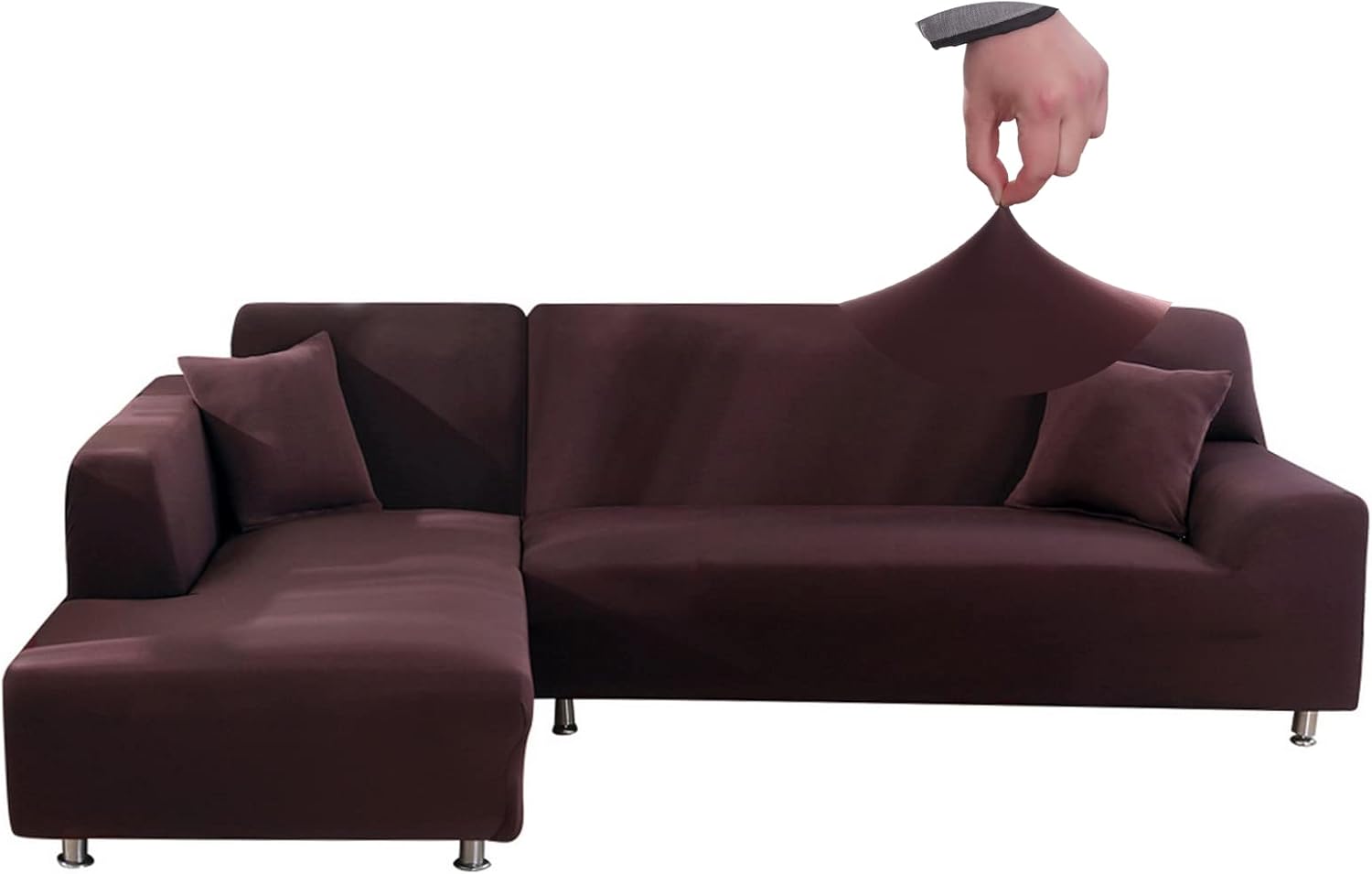 Fundas Elásticas Sofa L Café
