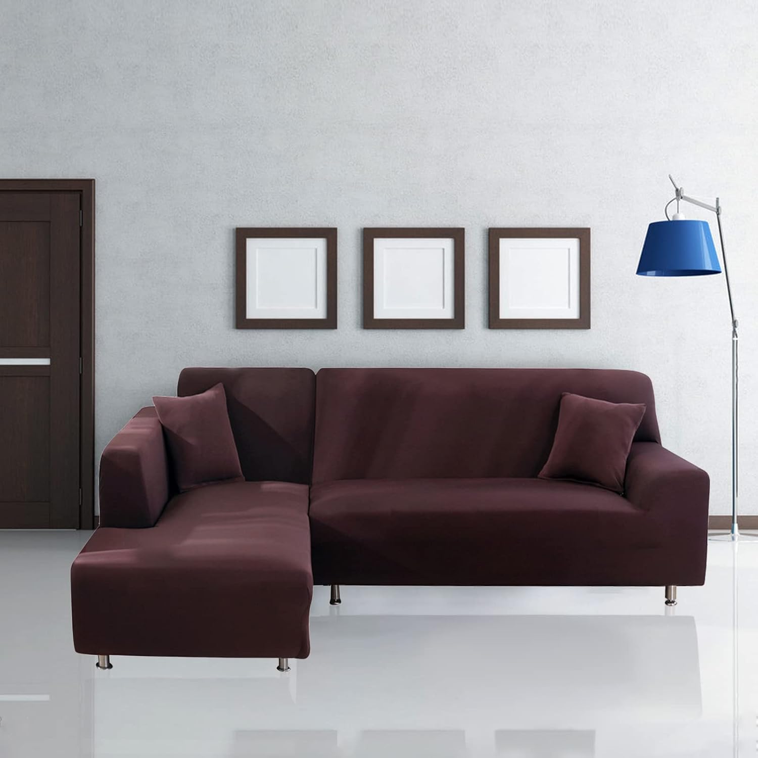 Fundas Elásticas Sofa L Café
