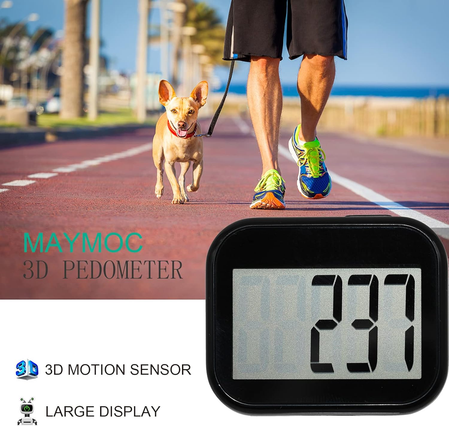 Podómetro 3D MAYMOC para Caminar