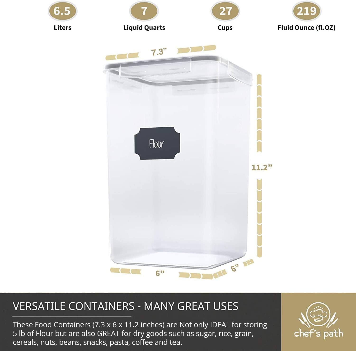 Contenedores Extra Grandes 6.5L
