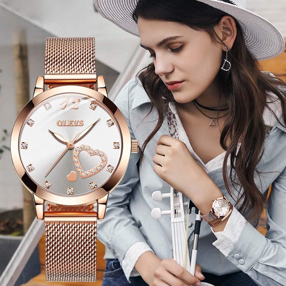 Reloj OLEVS Oro Rosa Corazón