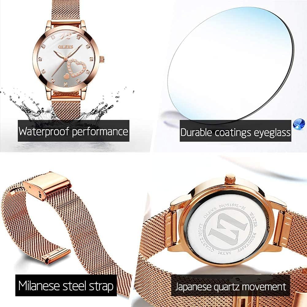 Reloj OLEVS Oro Rosa Corazón
