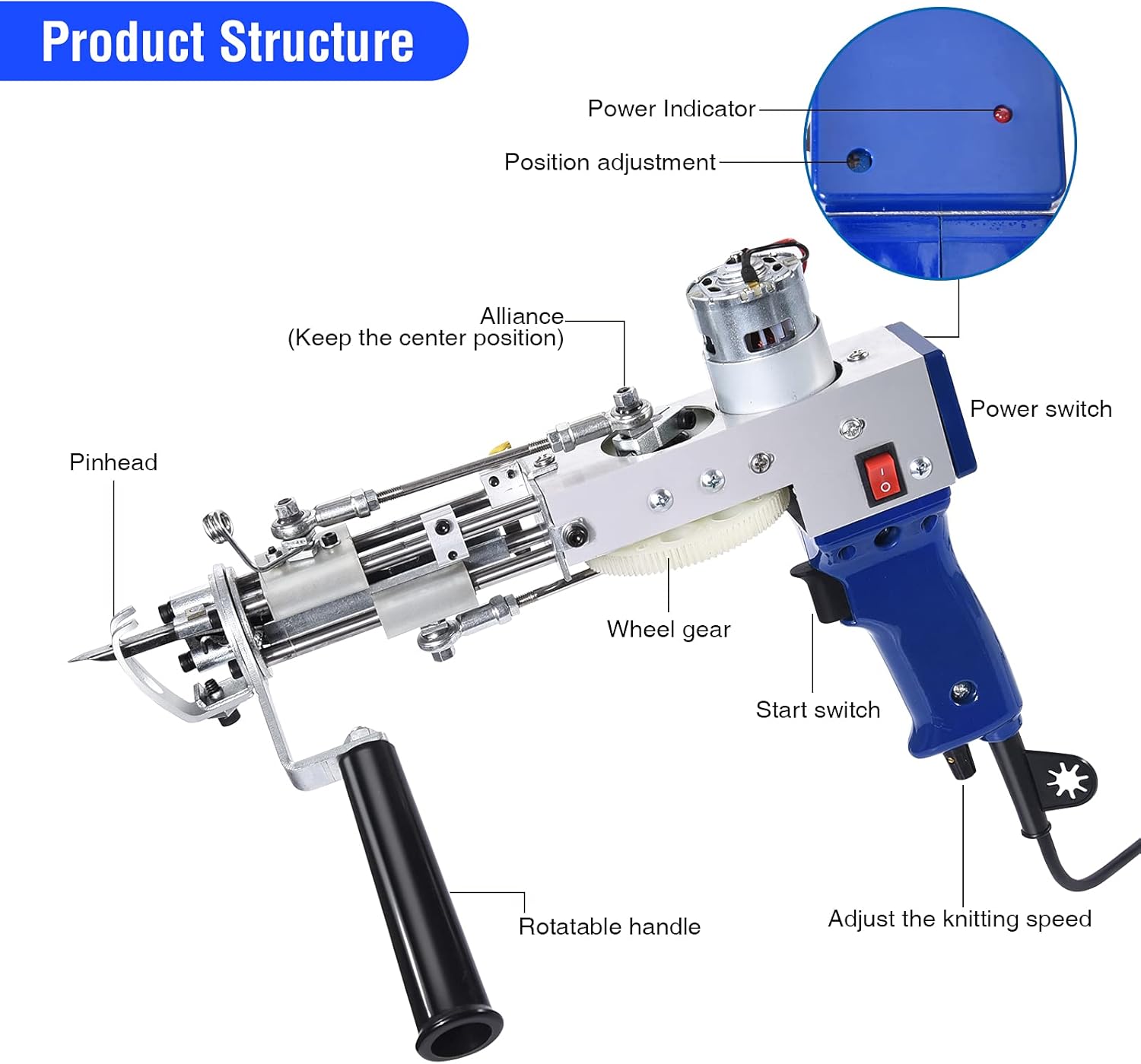 Pistola Eléctrica de Tufting