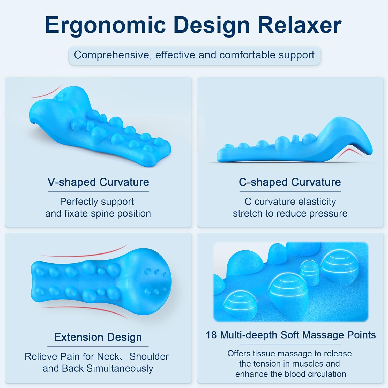 Almohada Masaje Cuello Azul