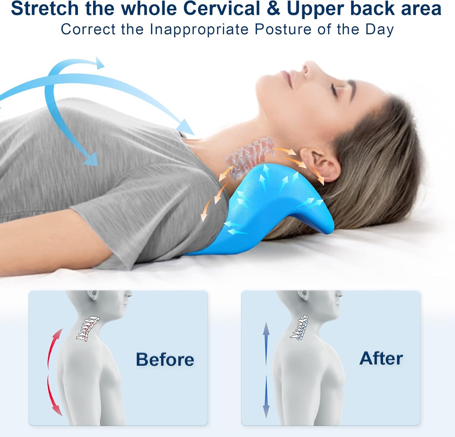 Almohada Masaje Cuello Azul