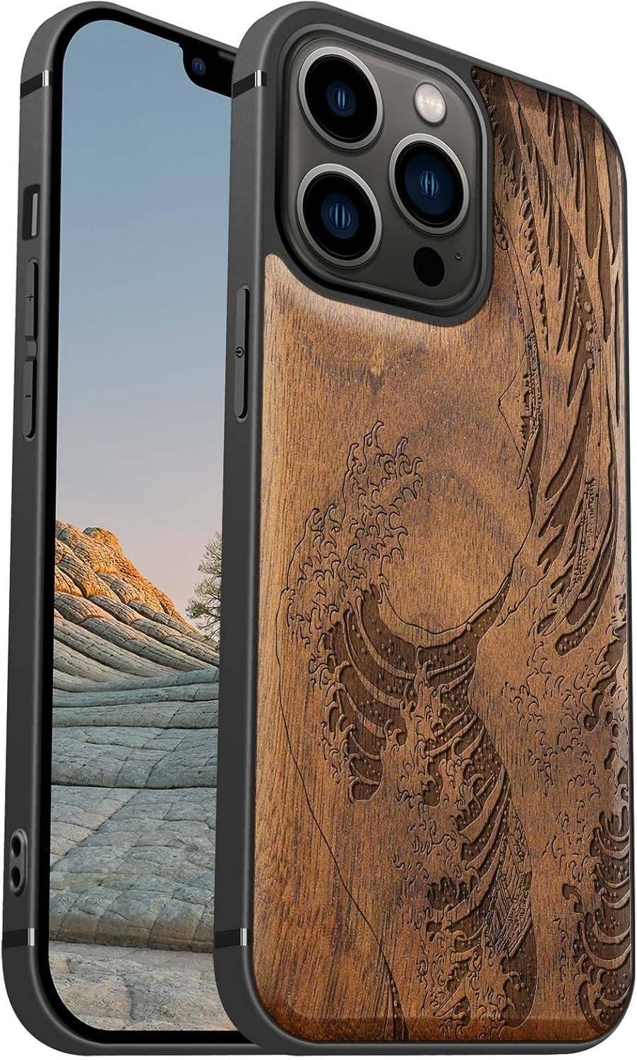 Funda Madera iPhone 13 Pro Kanagawa
