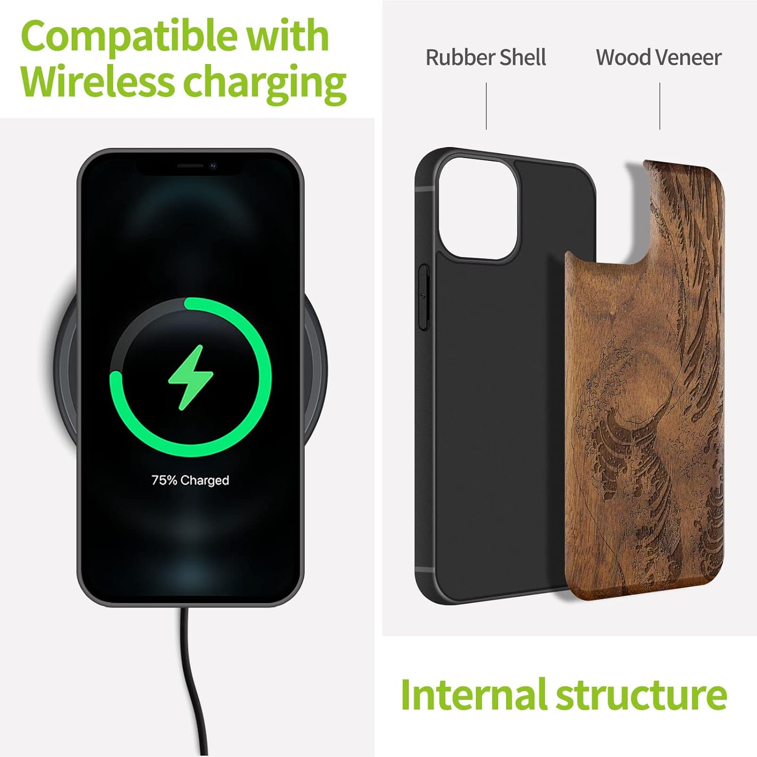 Funda Madera iPhone 13 Pro Kanagawa