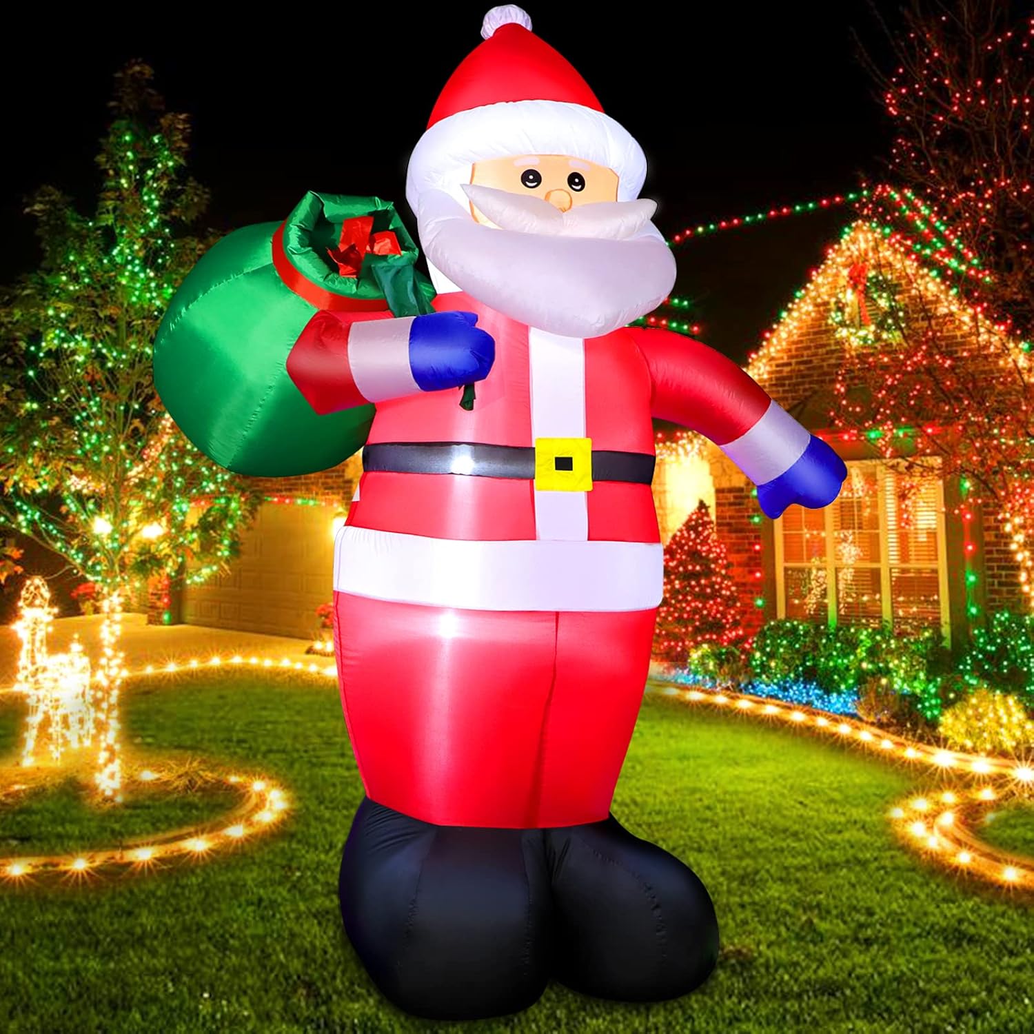 Papá Noel Hinchable 180cm LED