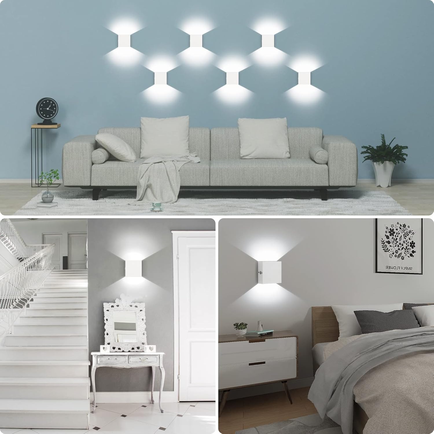 Luz de pared moderna recargable