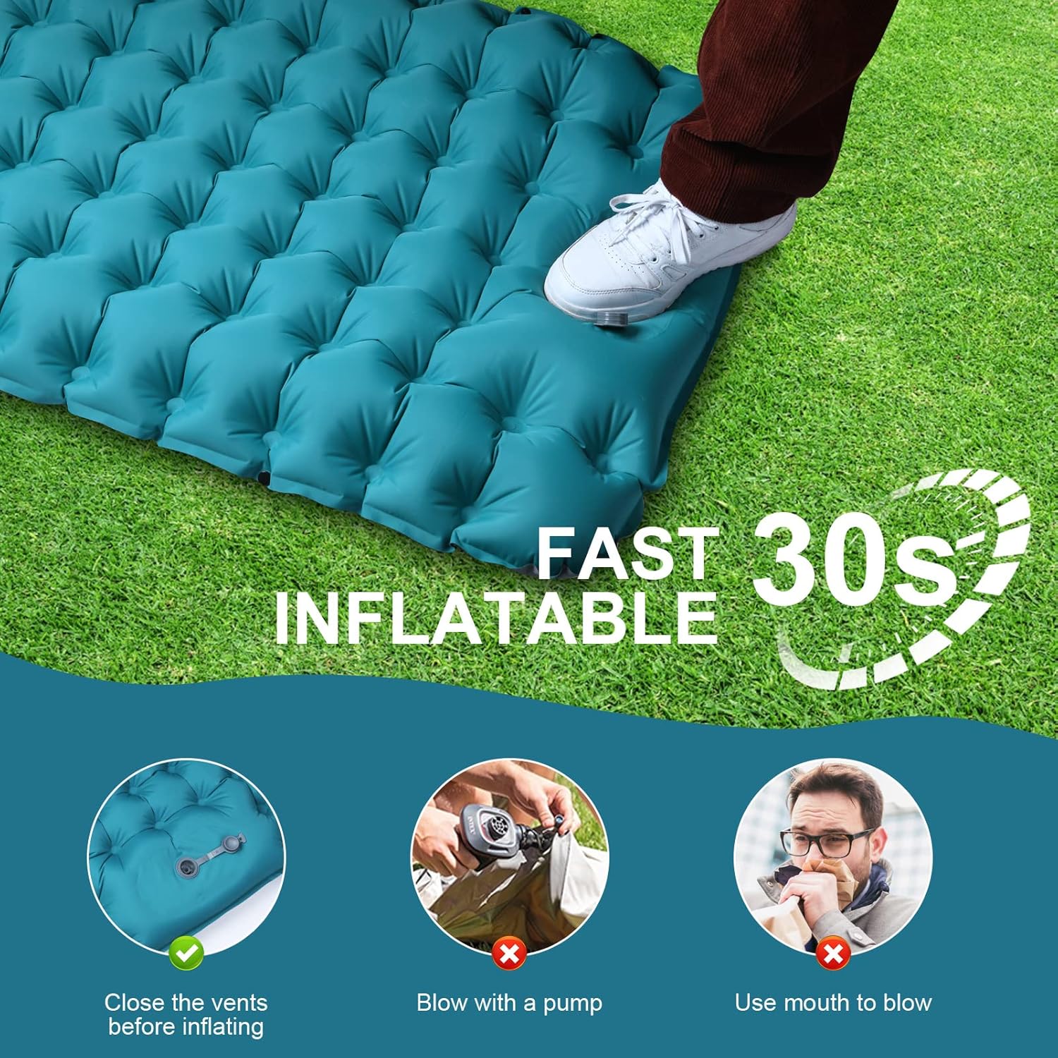 Esterilla Inflable 10CM Camping