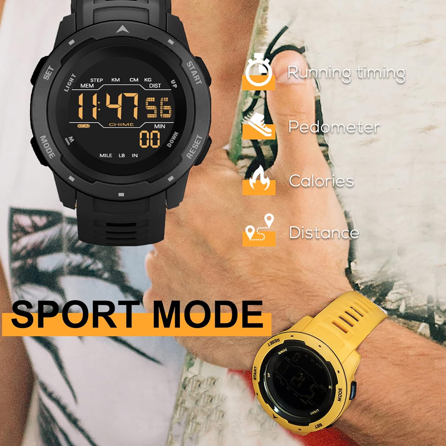 Reloj deportivo táctico 5ATM