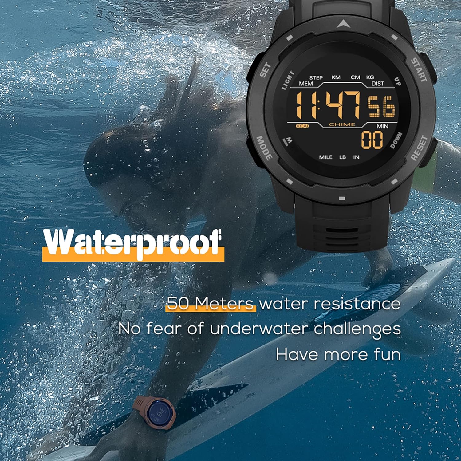 Reloj deportivo táctico 5ATM