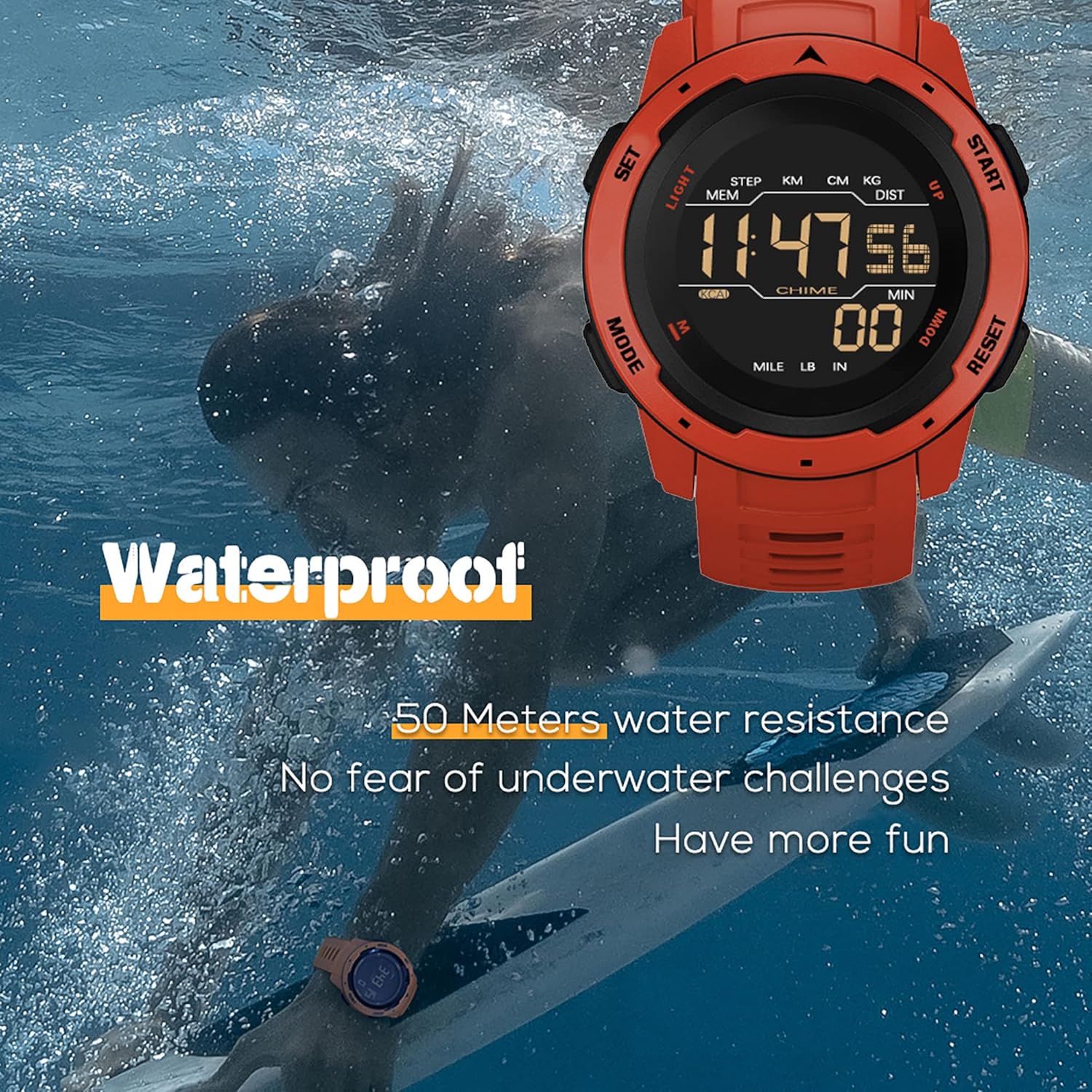 Reloj deportivo táctico 5ATM
