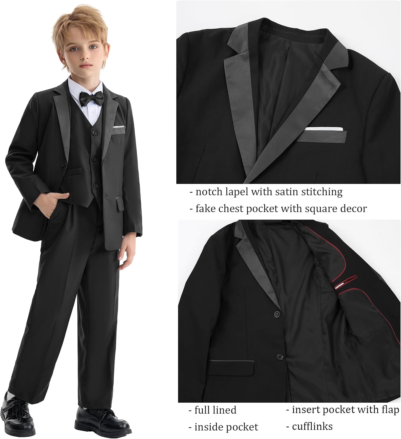 Traje Clásico Negro Niño