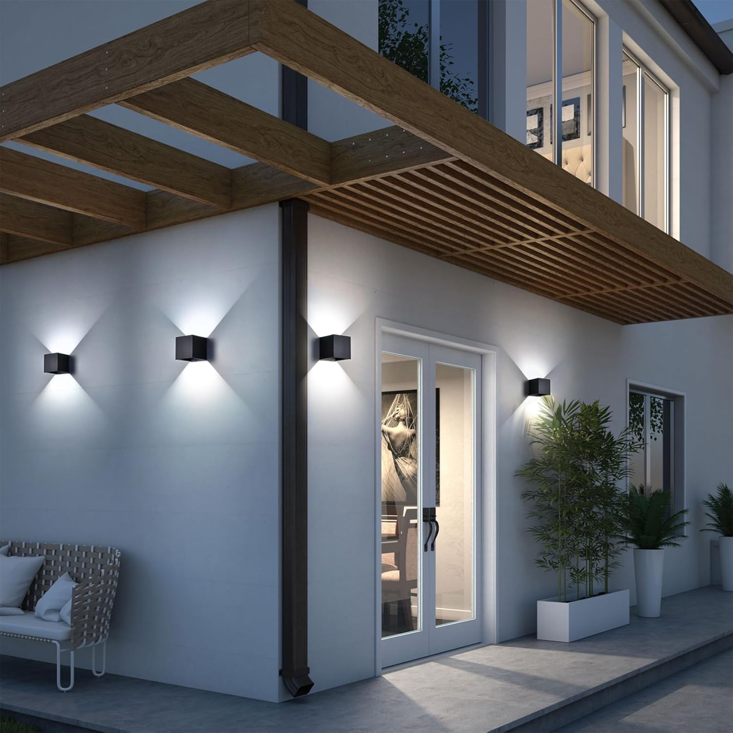 Aplique LED Exterior 4 Piezas
