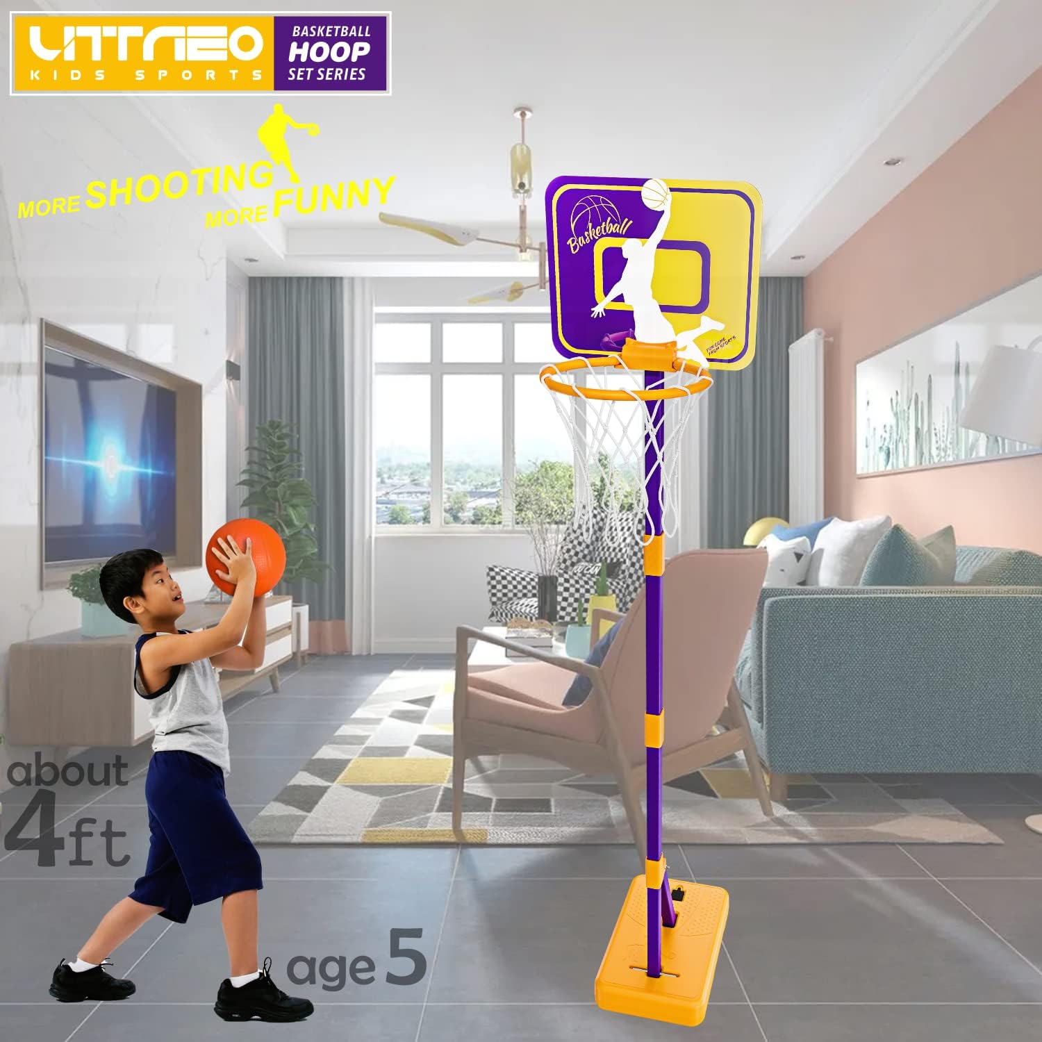 Canasta de baloncesto para niños