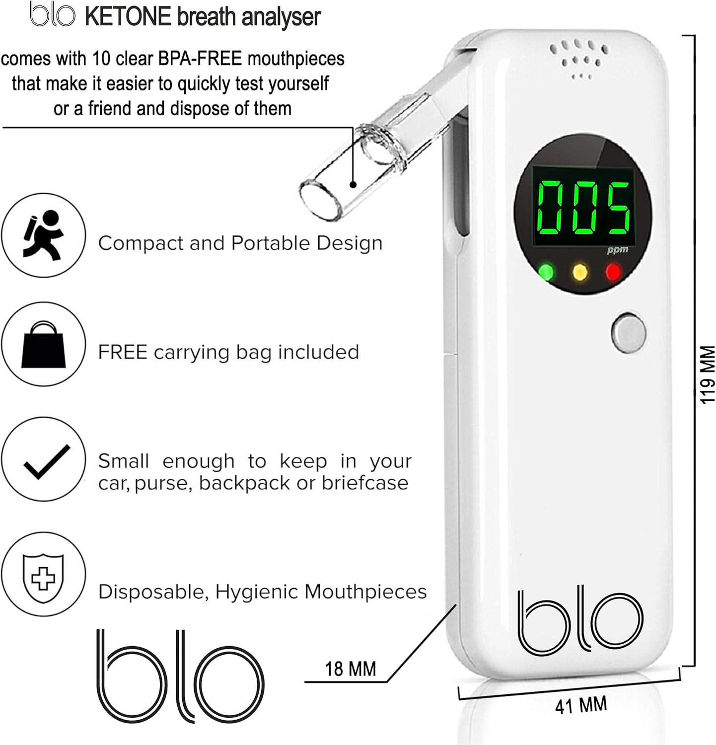 Analizador Digital de Aliento Keto