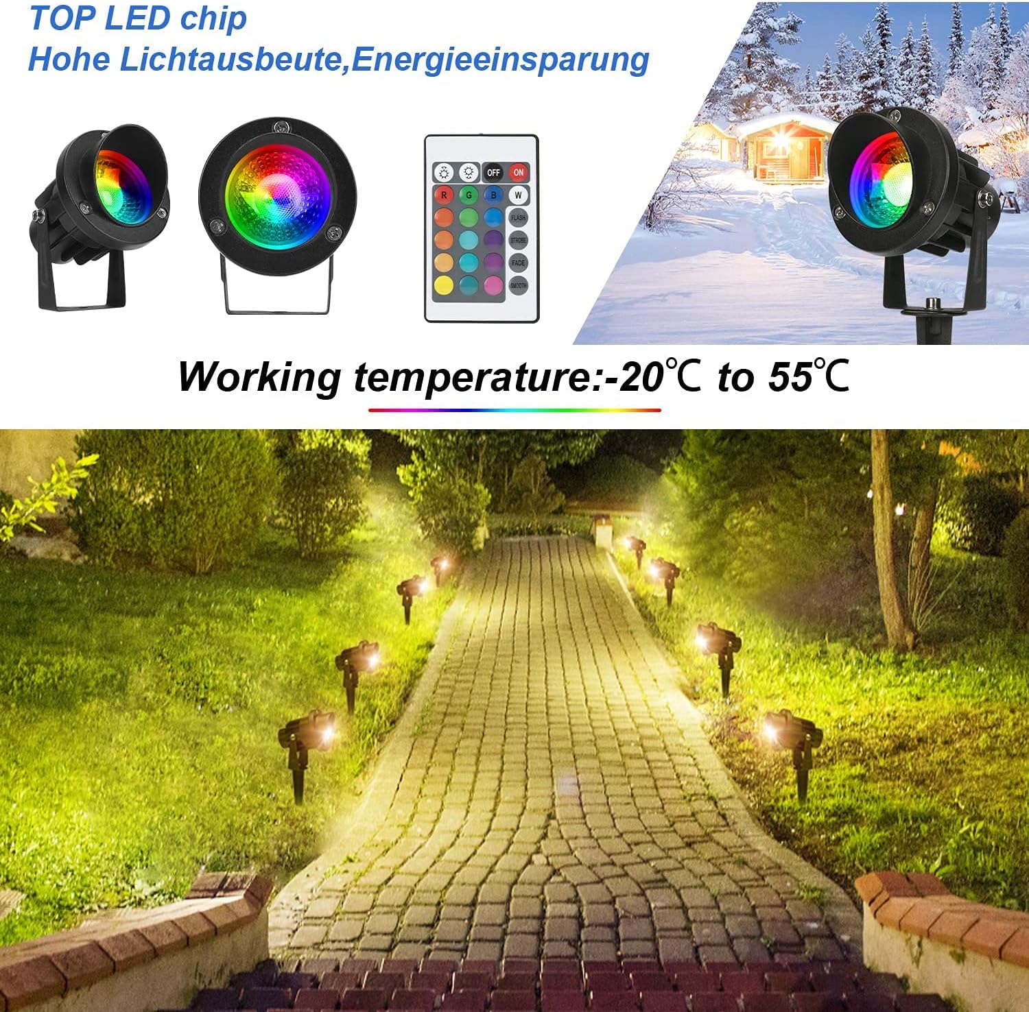 Focos RGB LED para Jardín 10W