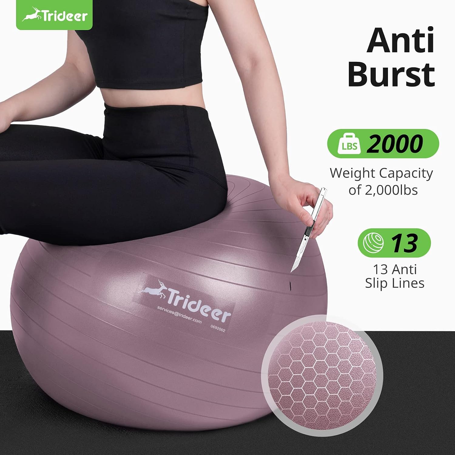 Pelota de Gimnasia Rosa 65 cm