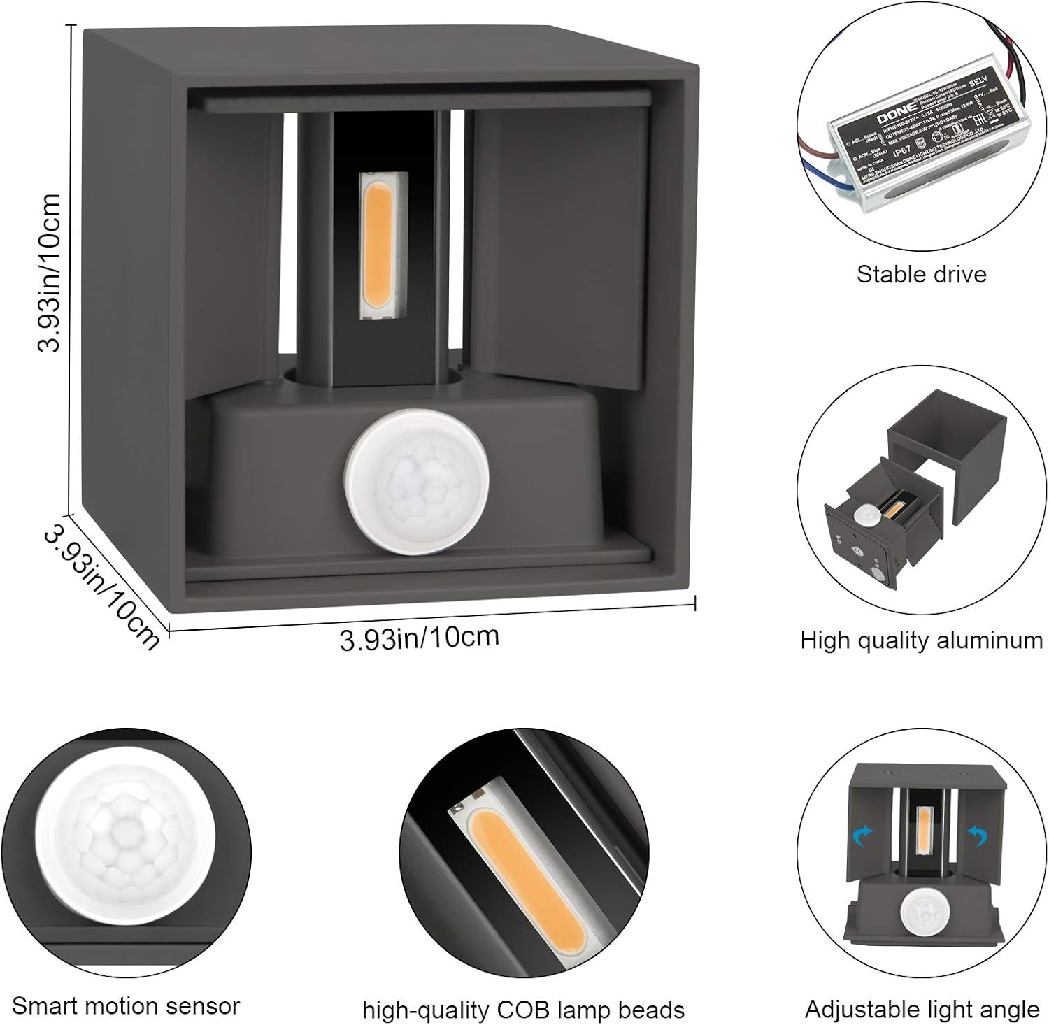 Aplique Pared LED 12W IP65