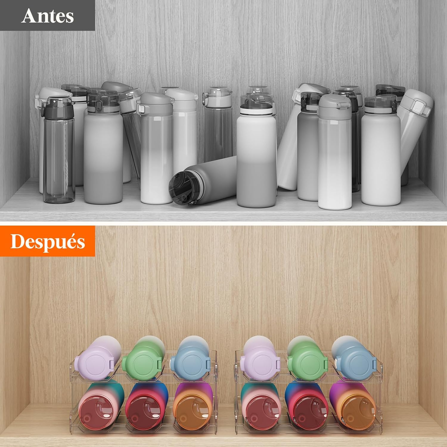 Organizador de Botellas Apilable