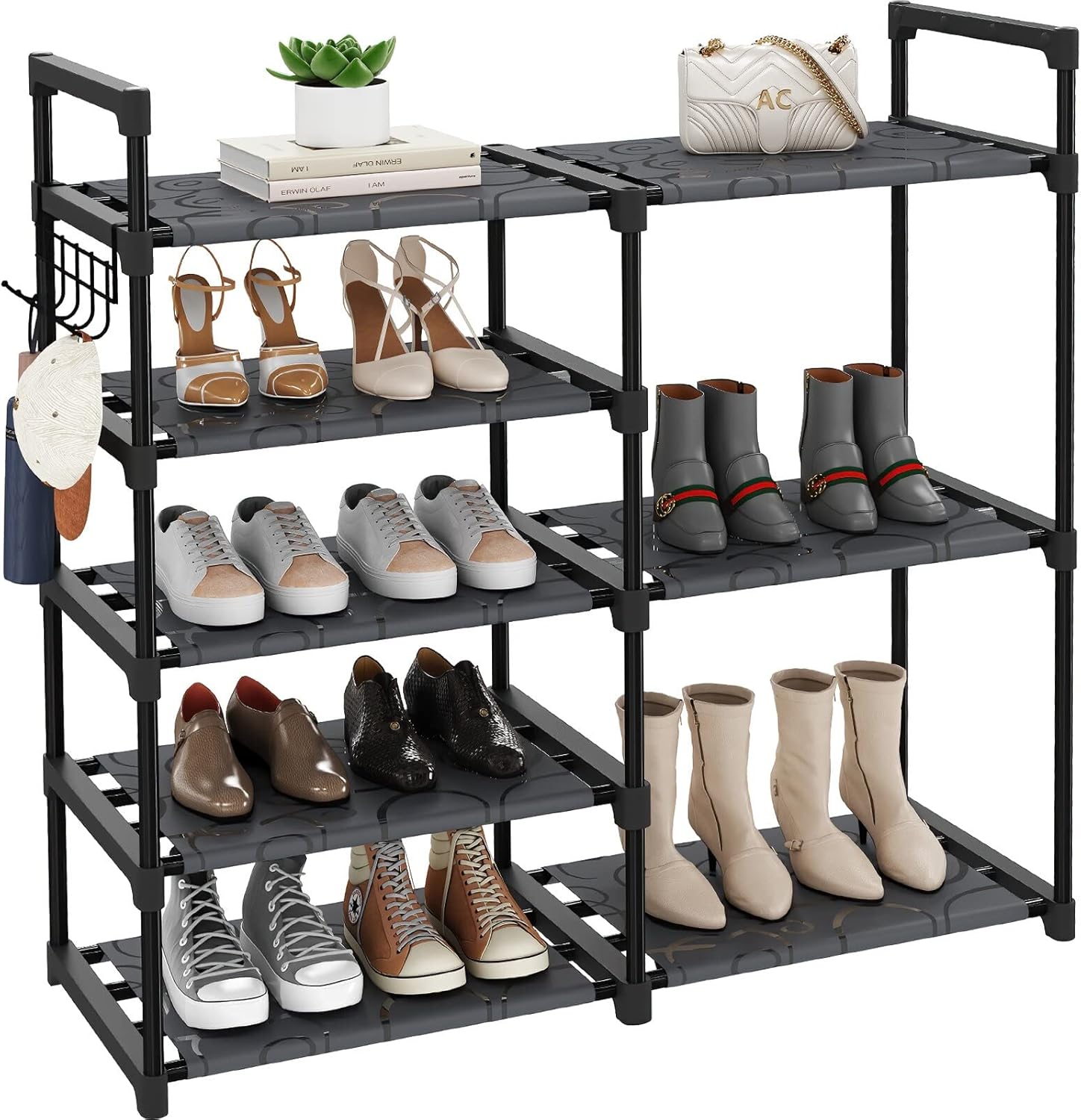 Zapatero estrecho 5 niveles negro
