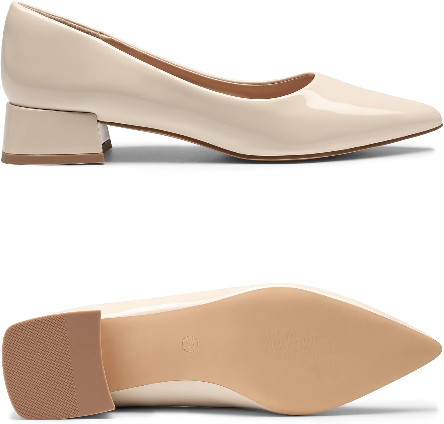Tacones beige cierre dama 41