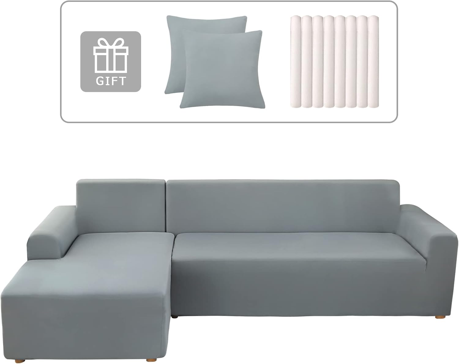 Funda Sofá Chaise Longue Gris