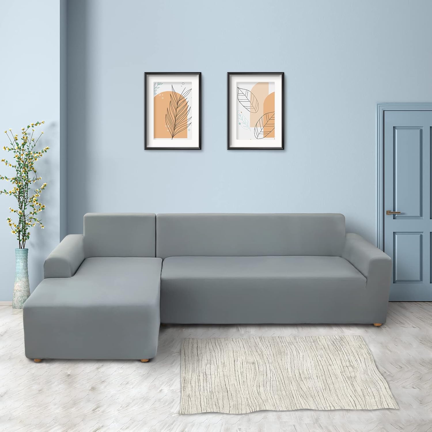 Funda Sofá Chaise Longue Gris