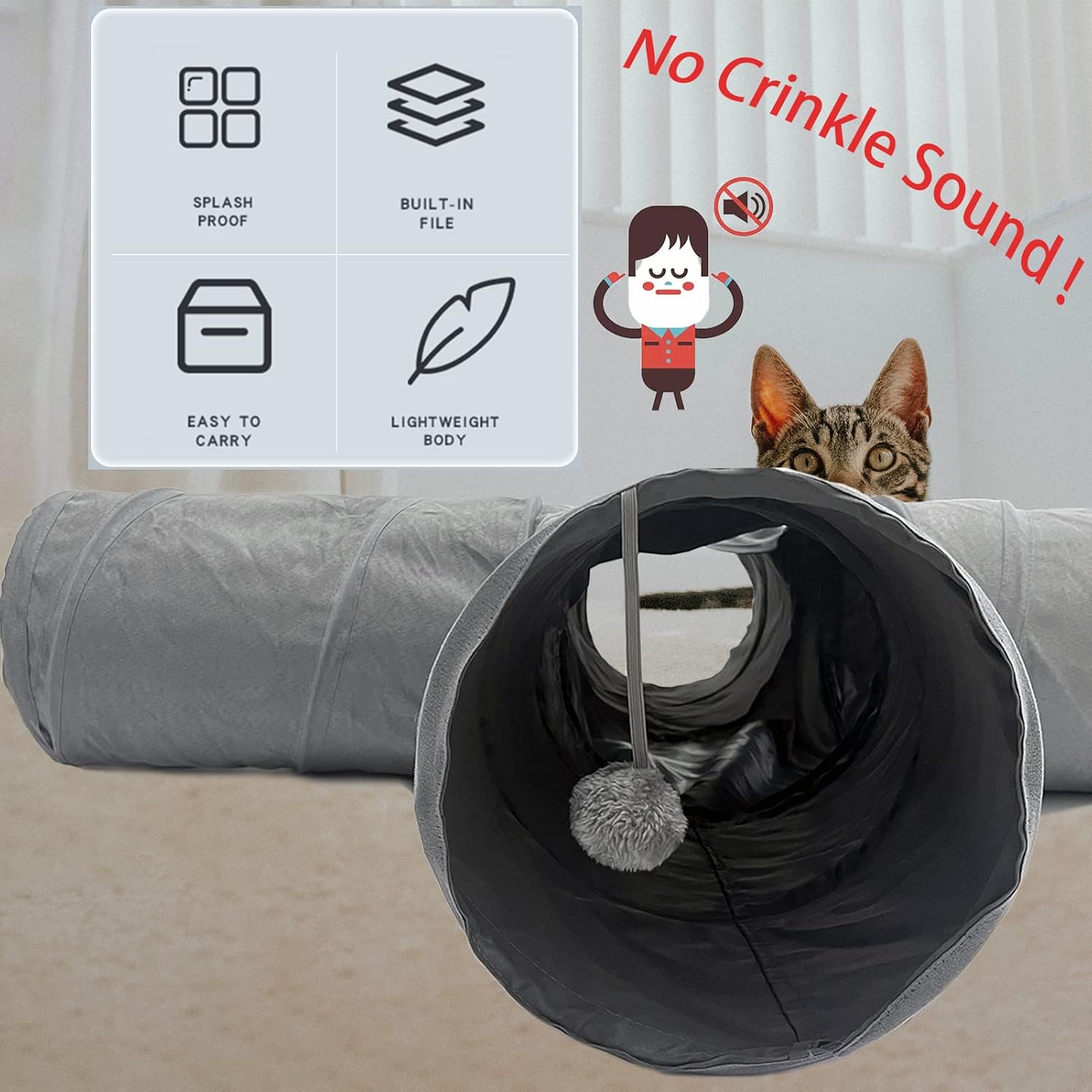 Túnel Silencioso para Gatos