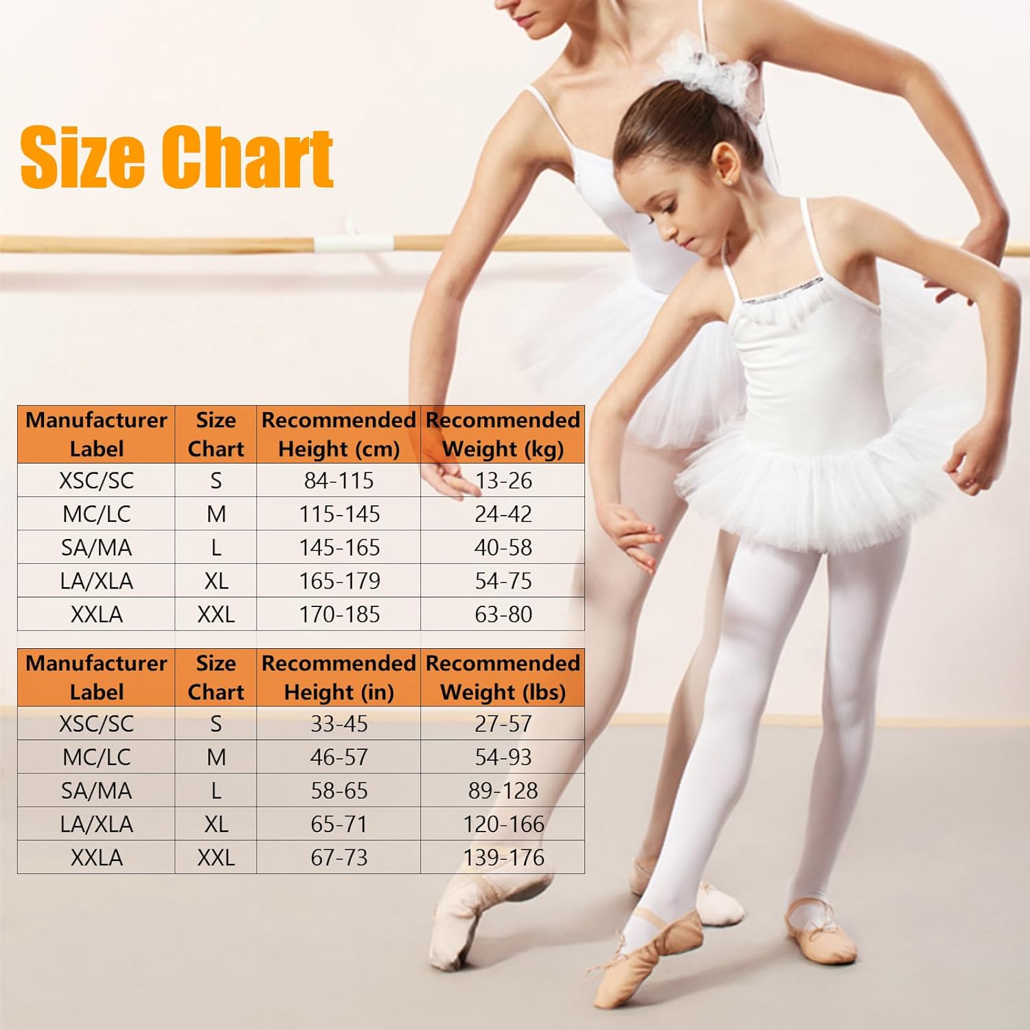 Medias de ballet 70 Den niña/mujer