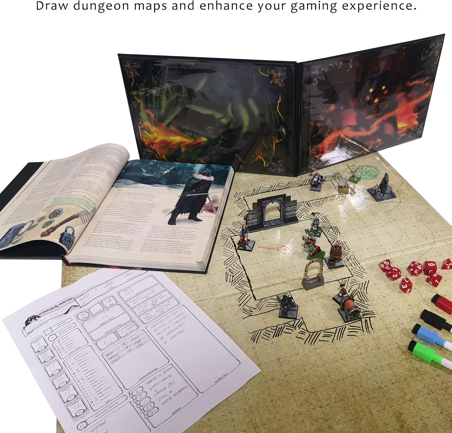 Tablero Cuadrícula RPG Plegable