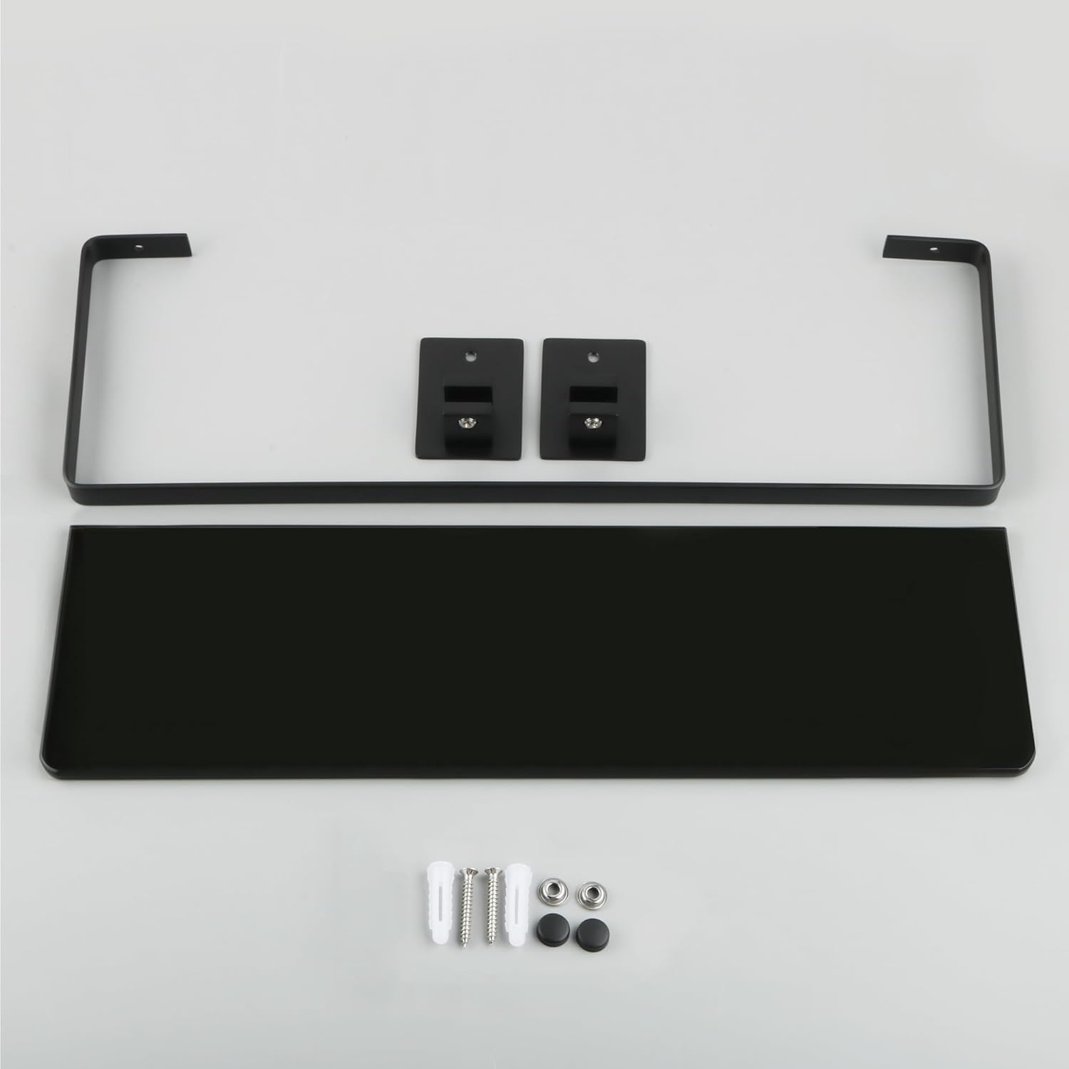 Estantería de baño vidrio negro