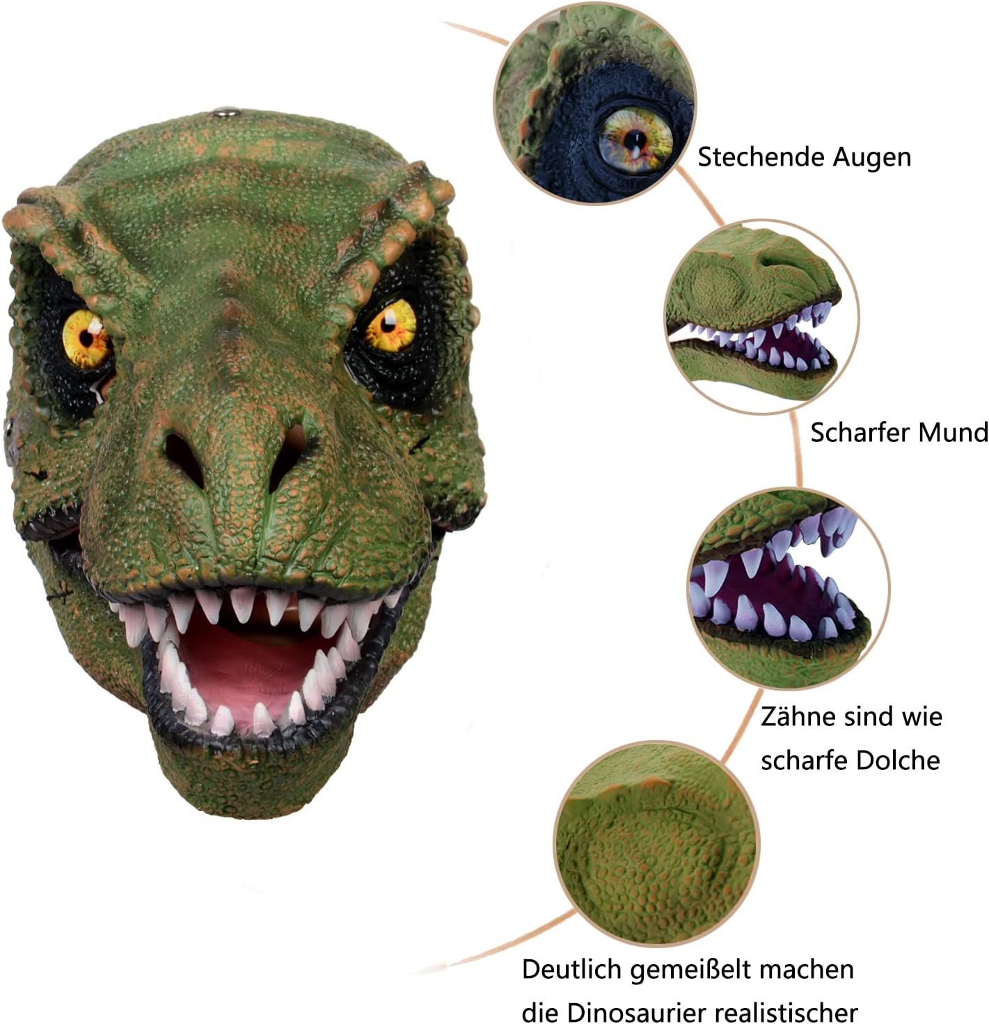 Máscara de Dinosaurio Realista