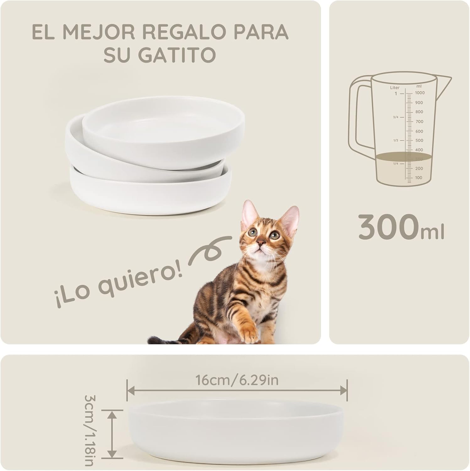 Comederos Cerámica para Gatos